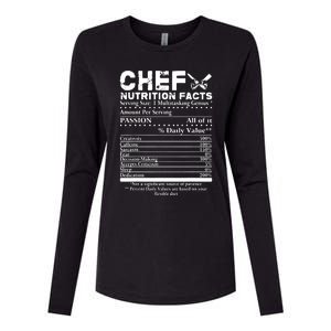 Chef Nutrition Facts Cool Chef Tee Gift For Chefs Womens Cotton Relaxed Long Sleeve T-Shirt