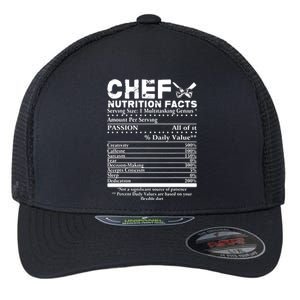 Chef Nutrition Facts Cool Chef Tee Gift For Chefs Flexfit Unipanel Trucker Cap