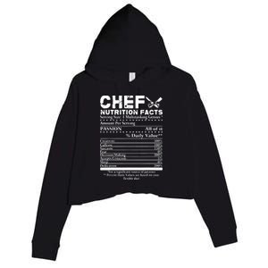 Chef Nutrition Facts Cool Chef Tee Gift For Chefs Crop Fleece Hoodie