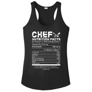 Chef Nutrition Facts Cool Chef Tee Gift For Chefs Ladies PosiCharge Competitor Racerback Tank