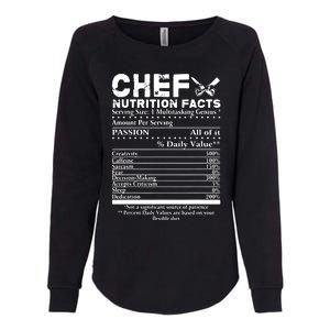 Chef Nutrition Facts Cool Chef Tee Gift For Chefs Womens California Wash Sweatshirt