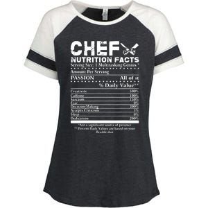 Chef Nutrition Facts Cool Chef Tee Gift For Chefs Enza Ladies Jersey Colorblock Tee