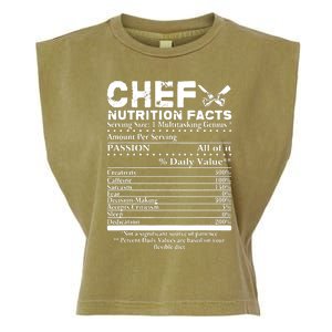 Chef Nutrition Facts Cool Chef Tee Gift For Chefs Garment-Dyed Women's Muscle Tee