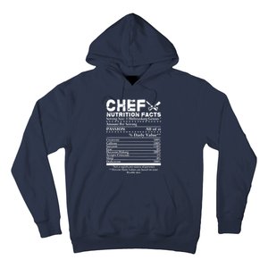 Chef Nutrition Facts Cool Chef Tee Gift For Chefs Hoodie