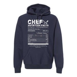 Chef Nutrition Facts Cool Chef Tee Gift For Chefs Premium Hoodie