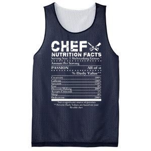 Chef Nutrition Facts Cool Chef Tee Gift For Chefs Mesh Reversible Basketball Jersey Tank