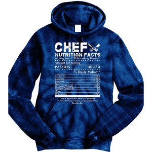 Chef Nutrition Facts Cool Chef Tee Gift For Chefs Tie Dye Hoodie