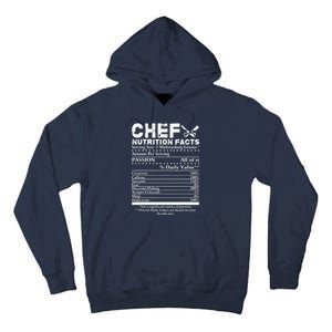 Chef Nutrition Facts Cool Chef Tee Gift For Chefs Tall Hoodie