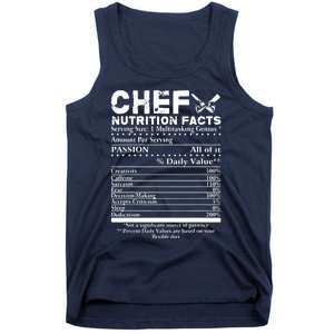 Chef Nutrition Facts Cool Chef Tee Gift For Chefs Tank Top