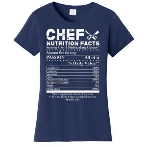 Chef Nutrition Facts Cool Chef Tee Gift For Chefs Women's T-Shirt