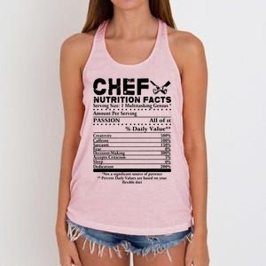 Chef Nutrition Facts Cool Chef Tee Gift For Chefs Women's Knotted Racerback Tank