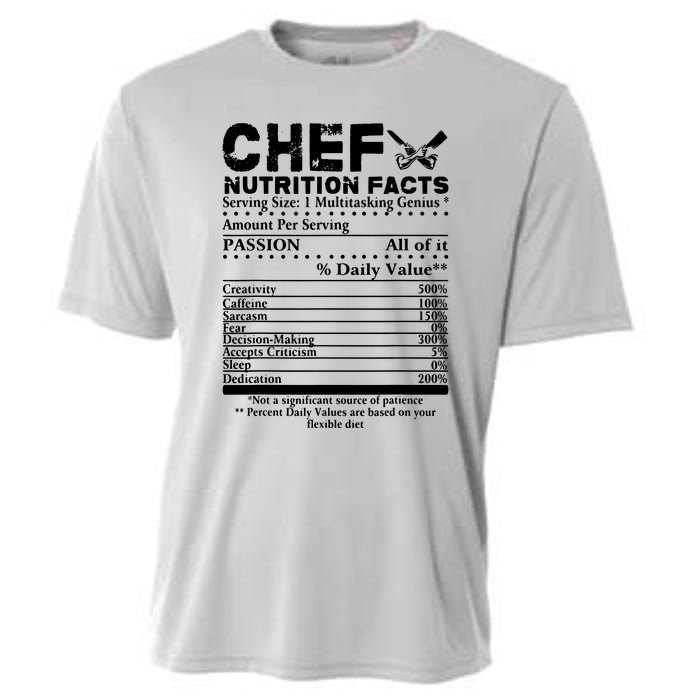 Chef Nutrition Facts Cool Chef Tee Gift For Chefs Cooling Performance Crew T-Shirt