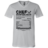 Chef Nutrition Facts Cool Chef Tee Gift For Chefs V-Neck T-Shirt