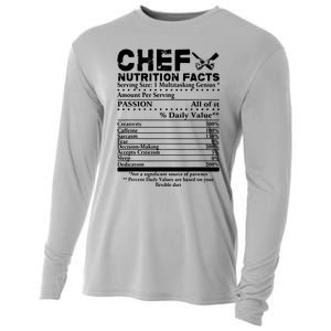 Chef Nutrition Facts Cool Chef Tee Gift For Chefs Cooling Performance Long Sleeve Crew