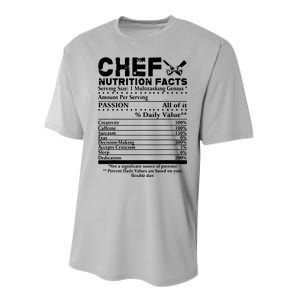 Chef Nutrition Facts Cool Chef Tee Gift For Chefs Performance Sprint T-Shirt