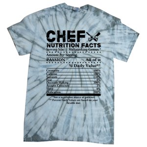 Chef Nutrition Facts Cool Chef Tee Gift For Chefs Tie-Dye T-Shirt