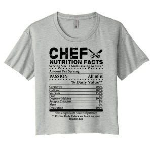 Chef Nutrition Facts Cool Chef Tee Gift For Chefs Women's Crop Top Tee