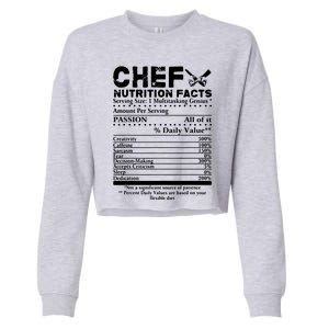 Chef Nutrition Facts Cool Chef Tee Gift For Chefs Cropped Pullover Crew