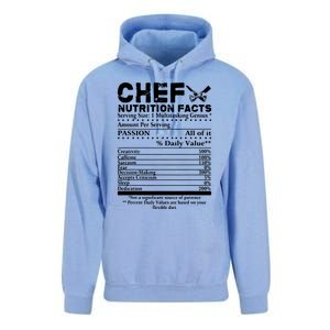 Chef Nutrition Facts Cool Chef Tee Gift For Chefs Unisex Surf Hoodie