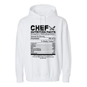 Chef Nutrition Facts Cool Chef Tee Gift For Chefs Garment-Dyed Fleece Hoodie