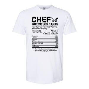 Chef Nutrition Facts Cool Chef Tee Gift For Chefs Softstyle CVC T-Shirt