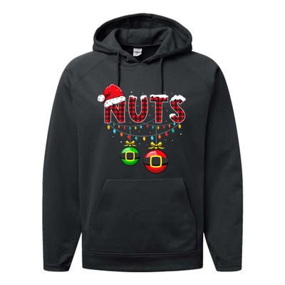 Chest Nuts Funny Matching Chestnuts Christmas Couples Nuts  Performance Fleece Hoodie