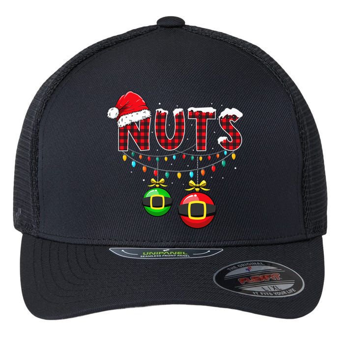 Chest Nuts Funny Matching Chestnuts Christmas Couples Nuts  Flexfit Unipanel Trucker Cap