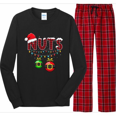 Chest Nuts Funny Matching Chestnuts Christmas Couples Nuts  Long Sleeve Pajama Set