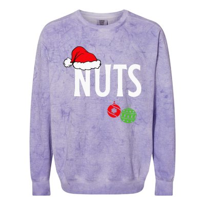 Chest Nuts Funny Christmas Chestnuts Couple Matching Outfit Colorblast Crewneck Sweatshirt