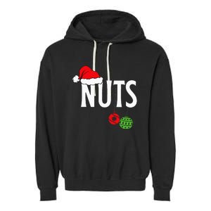 Chest Nuts Funny Christmas Chestnuts Couple Matching Outfit Garment-Dyed Fleece Hoodie