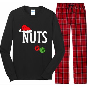 Chest Nuts Funny Christmas Chestnuts Couple Matching Outfit Long Sleeve Pajama Set