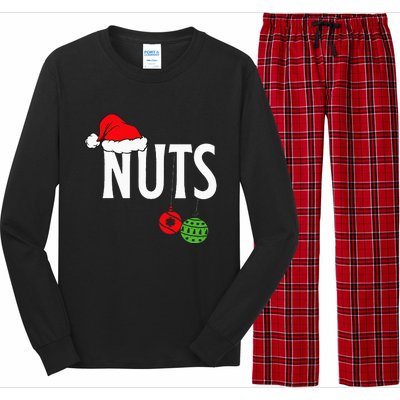 Chest Nuts Funny Christmas Chestnuts Couple Matching Outfit Long Sleeve Pajama Set