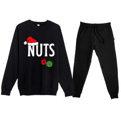 Chest Nuts Funny Christmas Chestnuts Couple Matching Outfit Premium Crewneck Sweatsuit Set