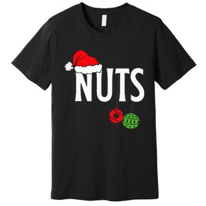 Chest Nuts Funny Christmas Chestnuts Couple Matching Outfit Premium T-Shirt