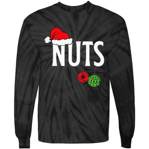 Chest Nuts Funny Christmas Chestnuts Couple Matching Outfit Tie-Dye Long Sleeve Shirt