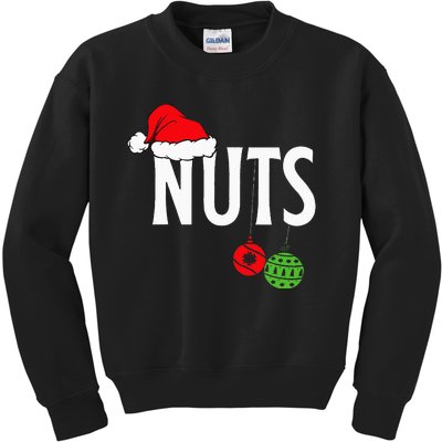 Chest Nuts Funny Christmas Chestnuts Couple Matching Outfit Kids Sweatshirt