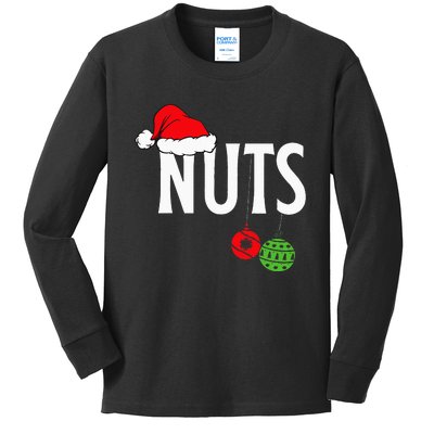 Chest Nuts Funny Christmas Chestnuts Couple Matching Outfit Kids Long Sleeve Shirt