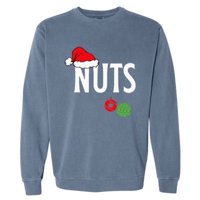 Chest Nuts Funny Christmas Chestnuts Couple Matching Outfit Garment-Dyed Sweatshirt