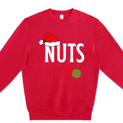 Chest Nuts Funny Christmas Chestnuts Couple Matching Outfit Premium Crewneck Sweatshirt