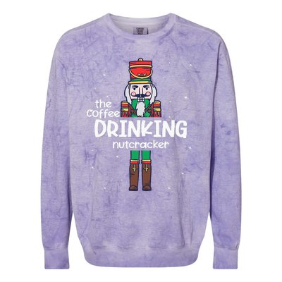 Coffee Nutcracker Family Matching Funny Pajama Colorblast Crewneck Sweatshirt