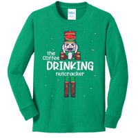 Coffee Nutcracker Family Matching Funny Pajama Kids Long Sleeve Shirt