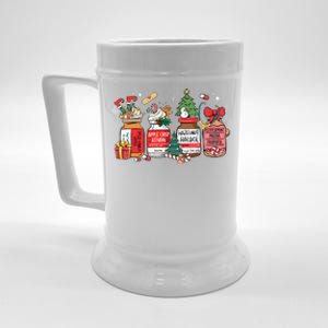 Christmas Nurse Funny Peppermint Mocha Propofol Er Ed Icu Rn Beer Stein