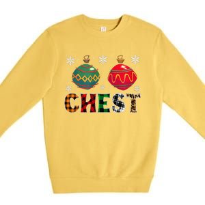 Chest Nuts Funny Matching Chestnuts Christmas Couples Chest Cute Premium Crewneck Sweatshirt