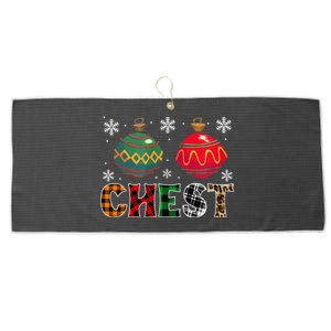 Chest Nuts Funny Matching Chestnuts Christmas Couples Chest Cute Large Microfiber Waffle Golf Towel