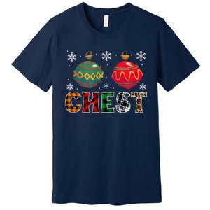 Chest Nuts Funny Matching Chestnuts Christmas Couples Chest Cute Premium T-Shirt