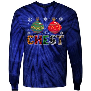 Chest Nuts Funny Matching Chestnuts Christmas Couples Chest Cute Tie-Dye Long Sleeve Shirt