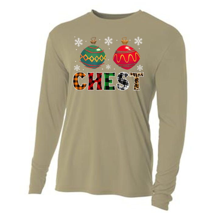 Chest Nuts Funny Matching Chestnuts Christmas Couples Chest Cute Cooling Performance Long Sleeve Crew