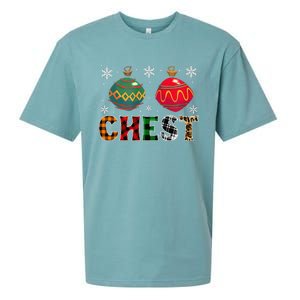 Chest Nuts Funny Matching Chestnuts Christmas Couples Chest Cute Sueded Cloud Jersey T-Shirt