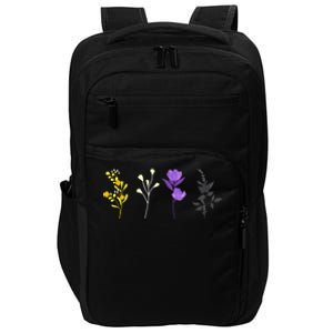 Cute Nonbinary Flowers Lgbtq Pride Floral Lgbt Nonbinary Cute Gift Impact Tech Backpack