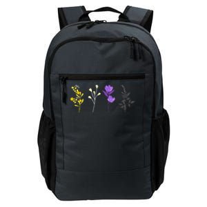 Cute Nonbinary Flowers Lgbtq Pride Floral Lgbt Nonbinary Cute Gift Daily Commute Backpack